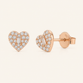 Rhea Heart Diamond Stud Earrings