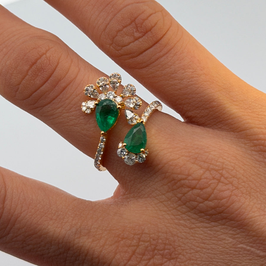 Lumi Double Emerald Ring