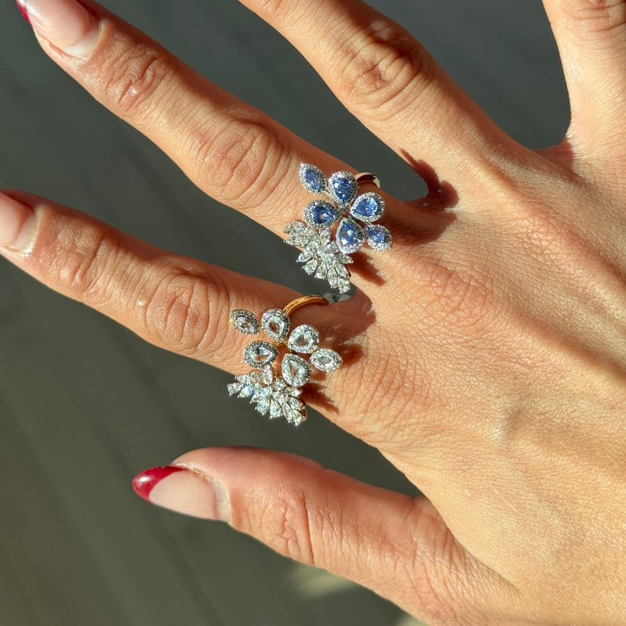 Elara White Sapphires Diamond Ring - Psylish
