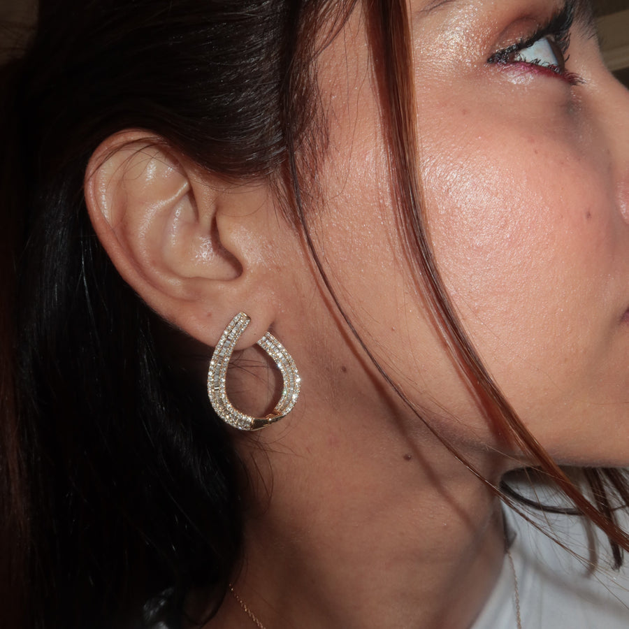 Blake Diamond Hoops - Psylish