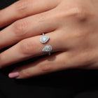 Alma Double Pear Illusion Diamond Ring