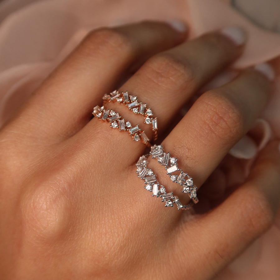 Double Baguette Diamond Ring - Psylish