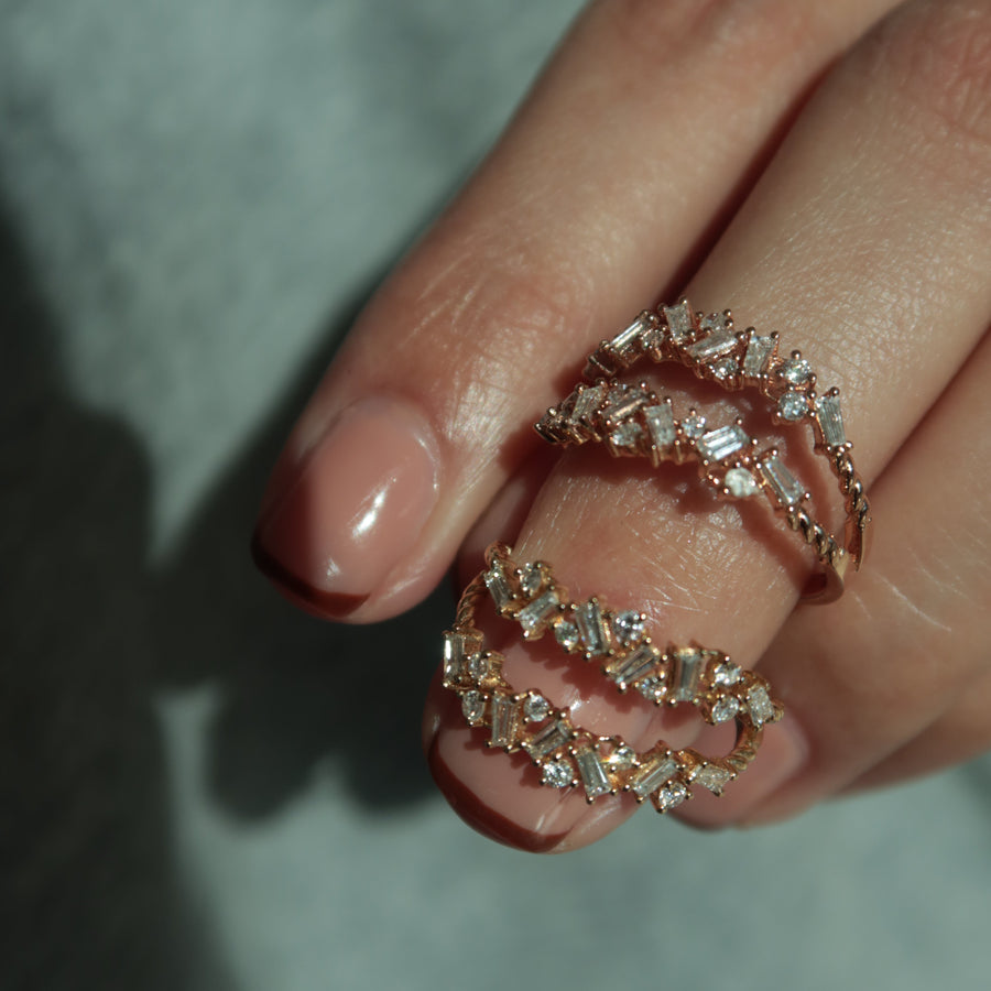 Double Baguette Diamond Ring - Psylish