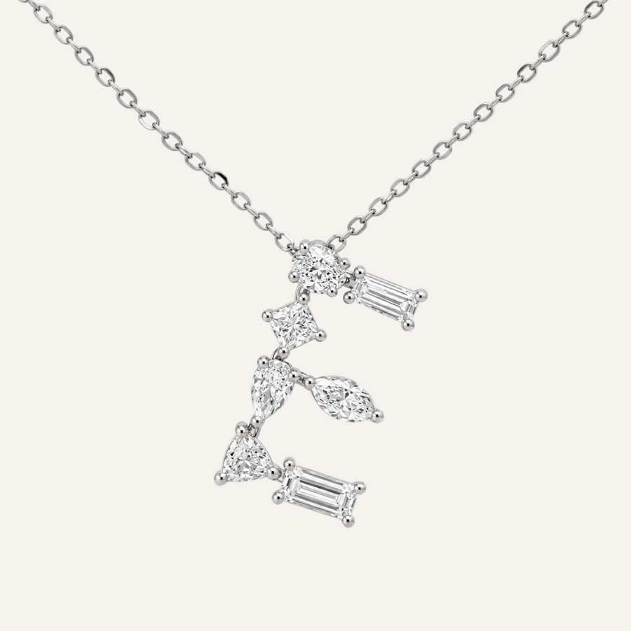Bold Diamond Initial Necklace