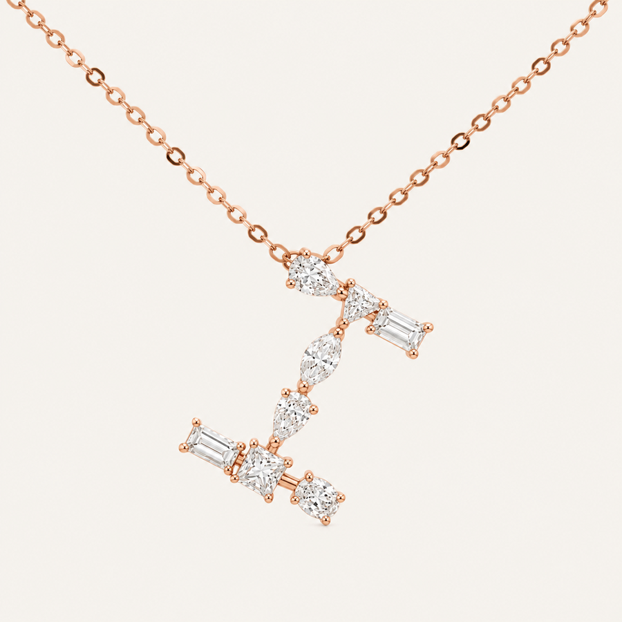 Bold Diamond Initial Necklace