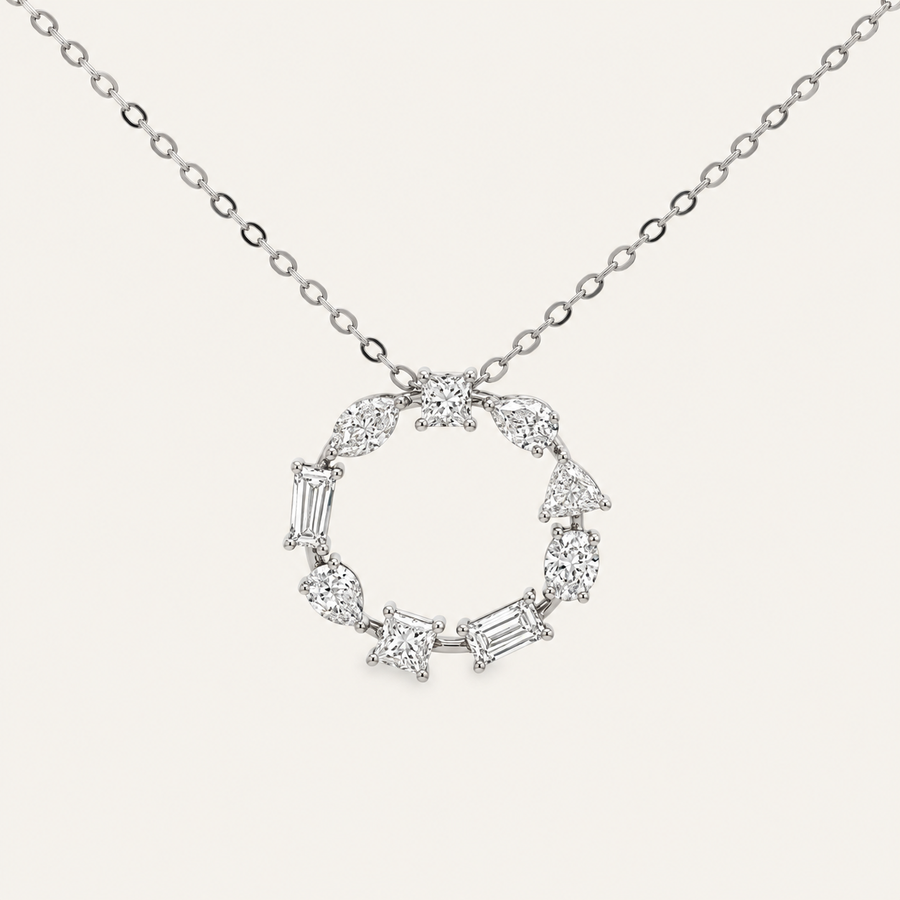 Bold Diamond Initial Necklace