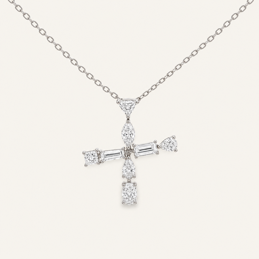 Bold Diamond Initial Necklace