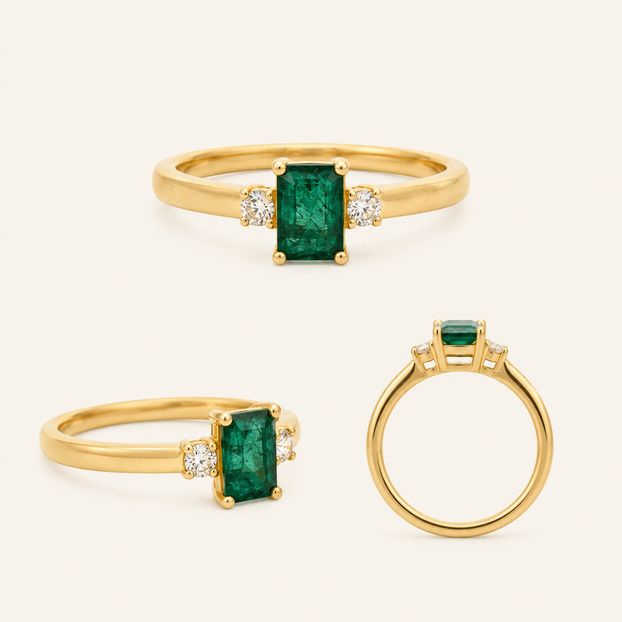 Lilo Emerald Ring - Psylish