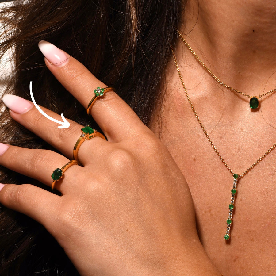 Lilo Emerald Ring - Psylish