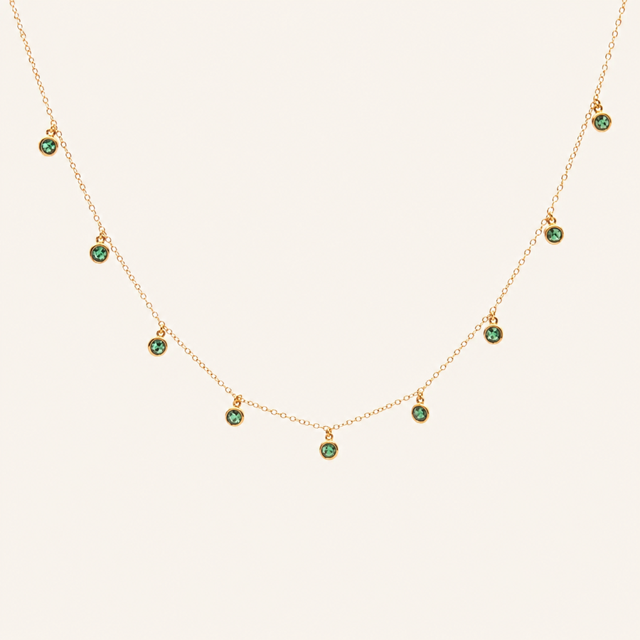 Lumina Yellow Gold Emerald Necklace