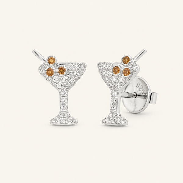 Martini Studs Earrings - Psylish