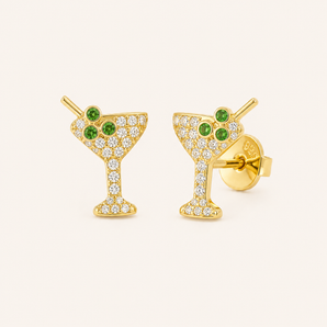Martini Studs Earrings - Psylish