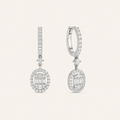 Miley Oval Drop Diamond Earrings