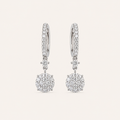 Miley Round Drop Diamond Earrings