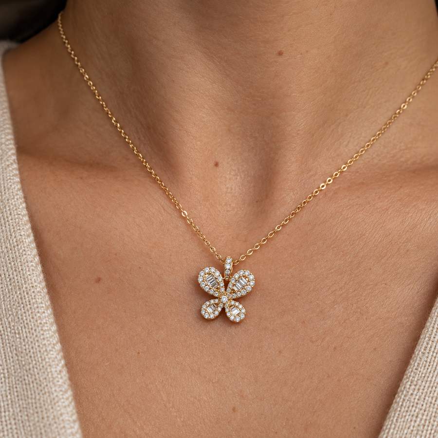 Nabi Butterfly Diamond Necklace - Psylish