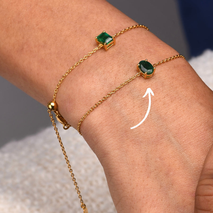 Oval Emerald Bracelet - Psylish