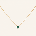 Oval Emerald Necklace