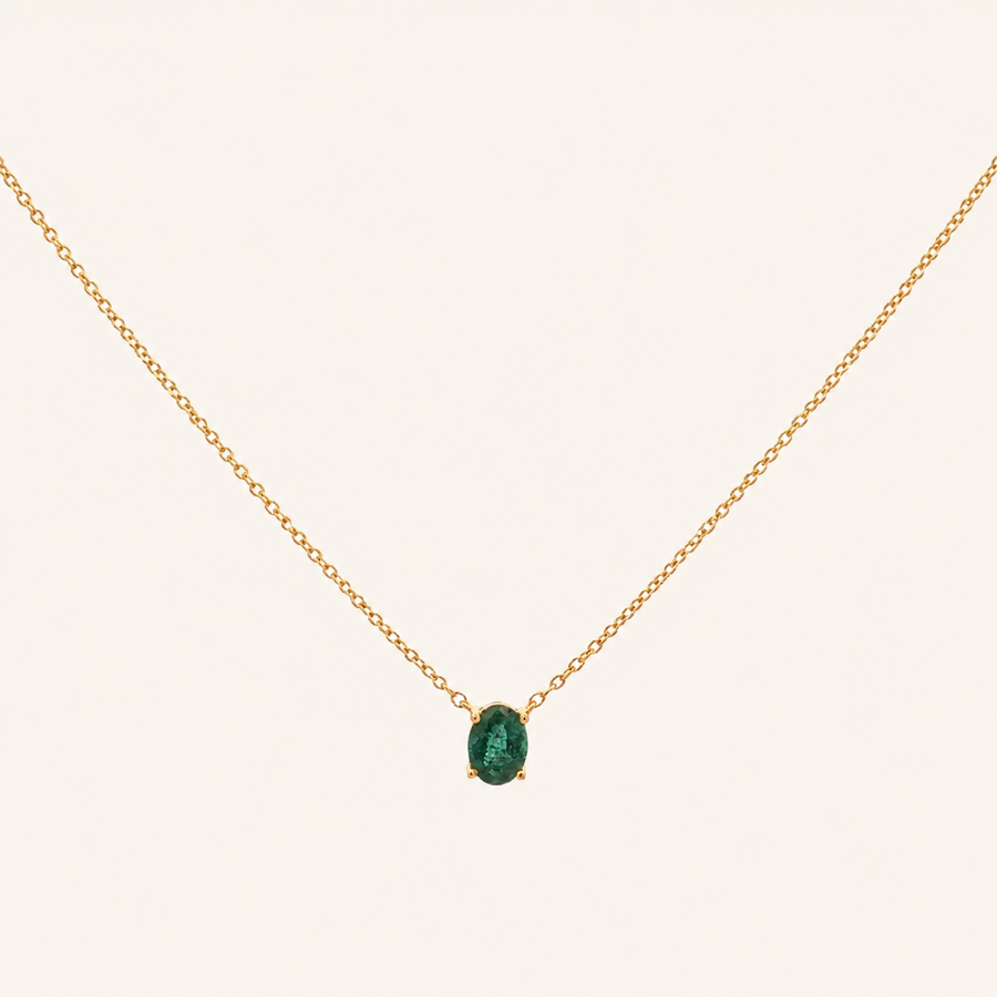 Oval Emerald Necklace - Psylish
