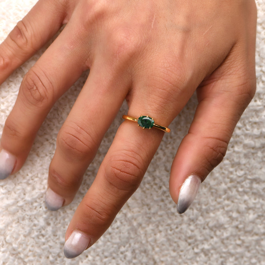 Oval Emerald Ring - Psylish
