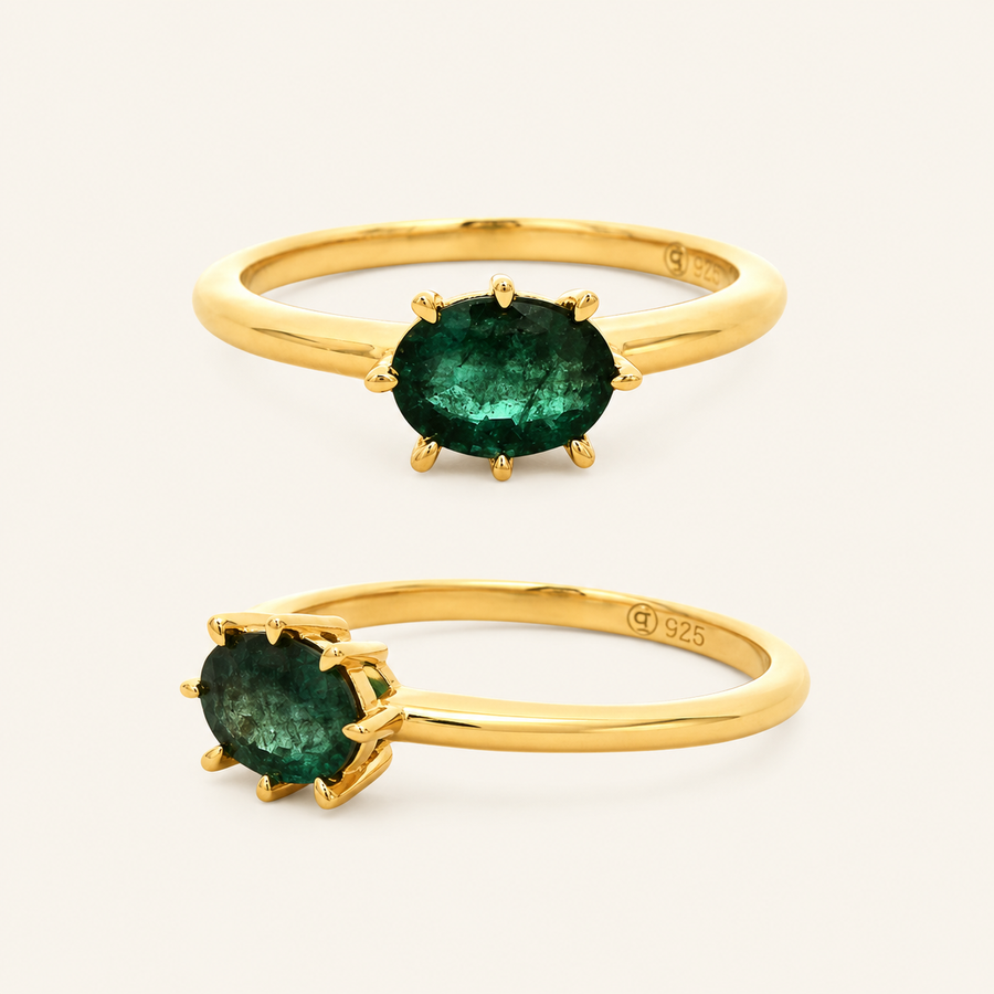 Oval Emerald Ring - Psylish