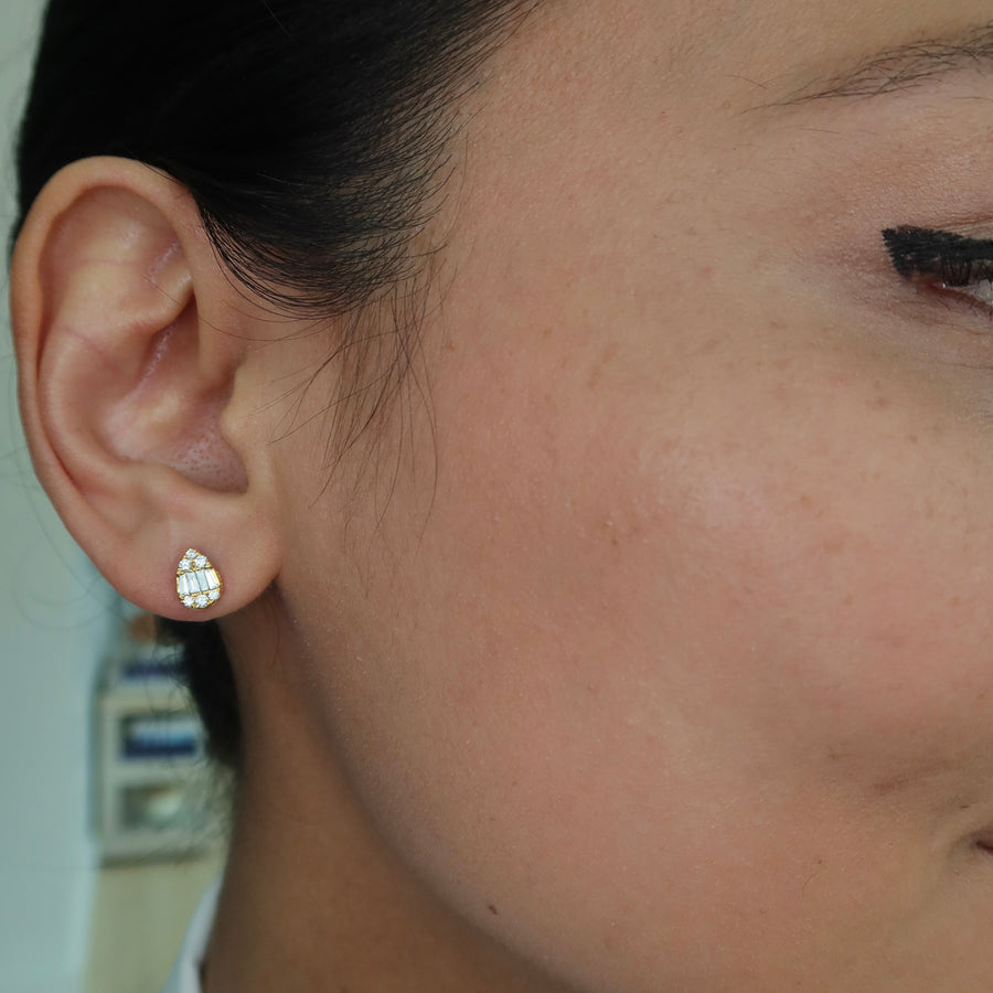Paree Pear Diamond Studs - Psylish
