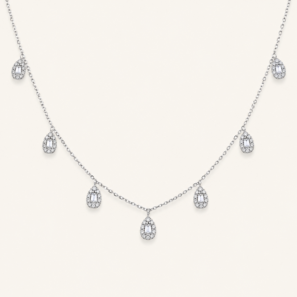 Pear Drops Diamond Necklace - Psylish