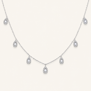 Pear Drops Diamond Necklace - Psylish
