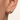 Power Lift White Sapphire Stud Earrings Yellow Gold