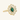 An 18-karat yellow gold diamond ring featuring a central green oval emerald with taper baguettes and round diamonds around it.