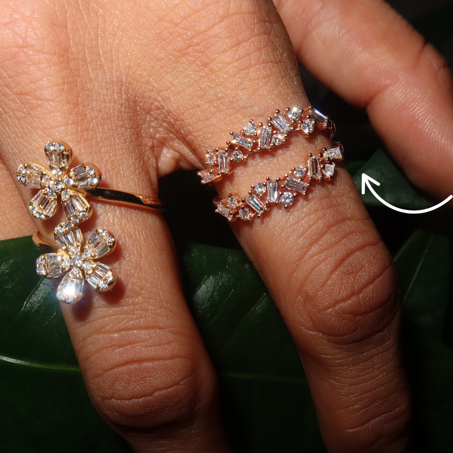 Double Baguette Diamond Ring - Psylish