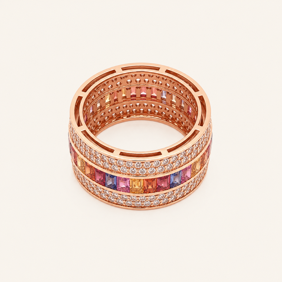 Rainbow Rae Sapphire Ring - Psylish