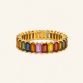 Rainbow Sapphire Yellow Gold Ring