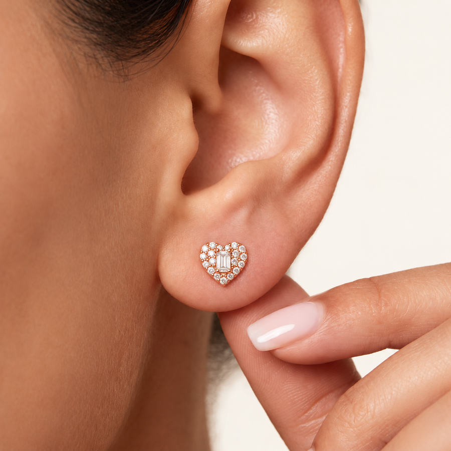 Rhea Heart in Rose Gold