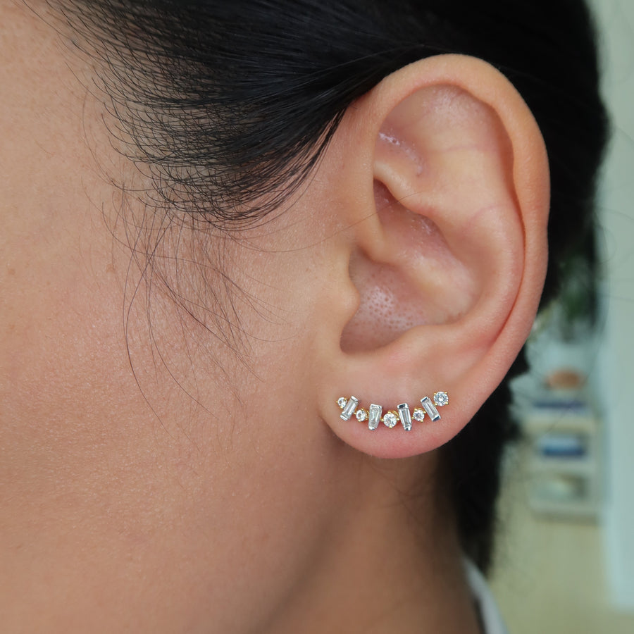 Rian Diamond Crawler Earrings - Psylish