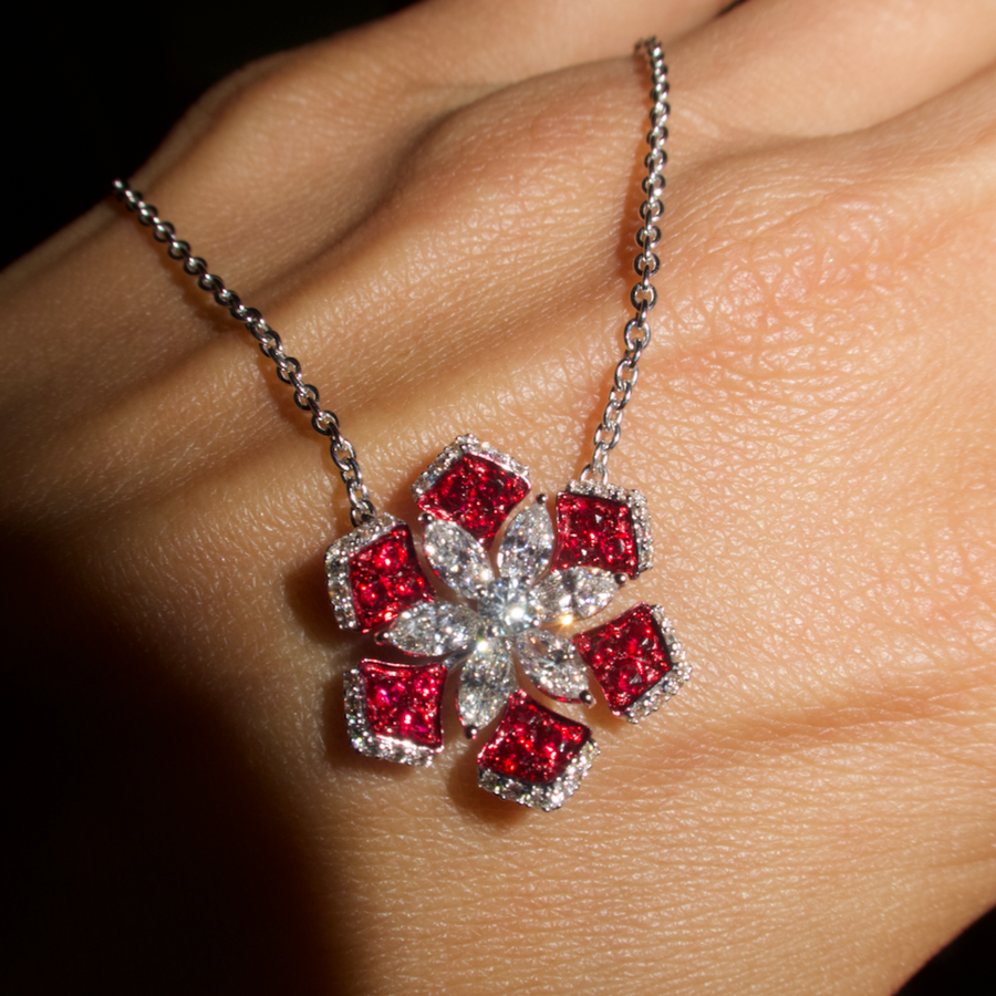 Chloe Ruby Diamond Necklace - Psylish