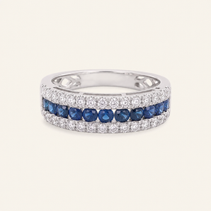 Shaely Blue Sapphire Diamond Ring - Psylish