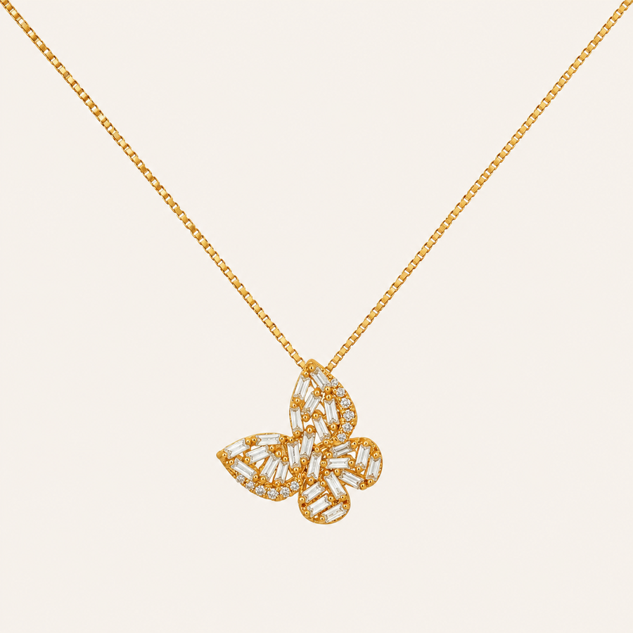 Skye Butterfly Diamond Necklace - Psylish
