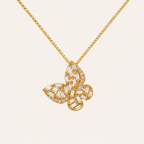 Skye Butterfly Diamond Necklace - Psylish