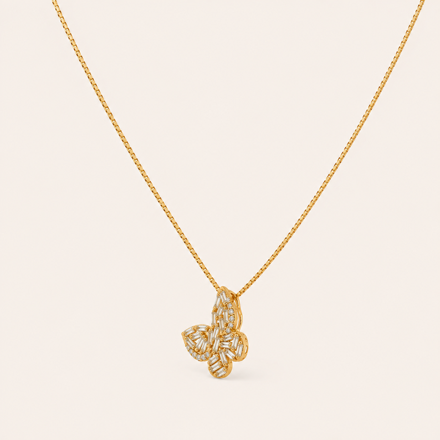 Skye Butterfly Diamond Necklace - Psylish