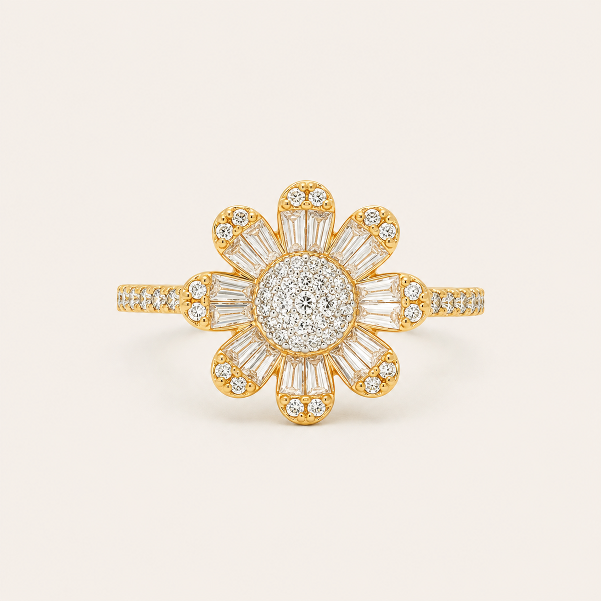 Sunflower Diamond Ring - Psylish