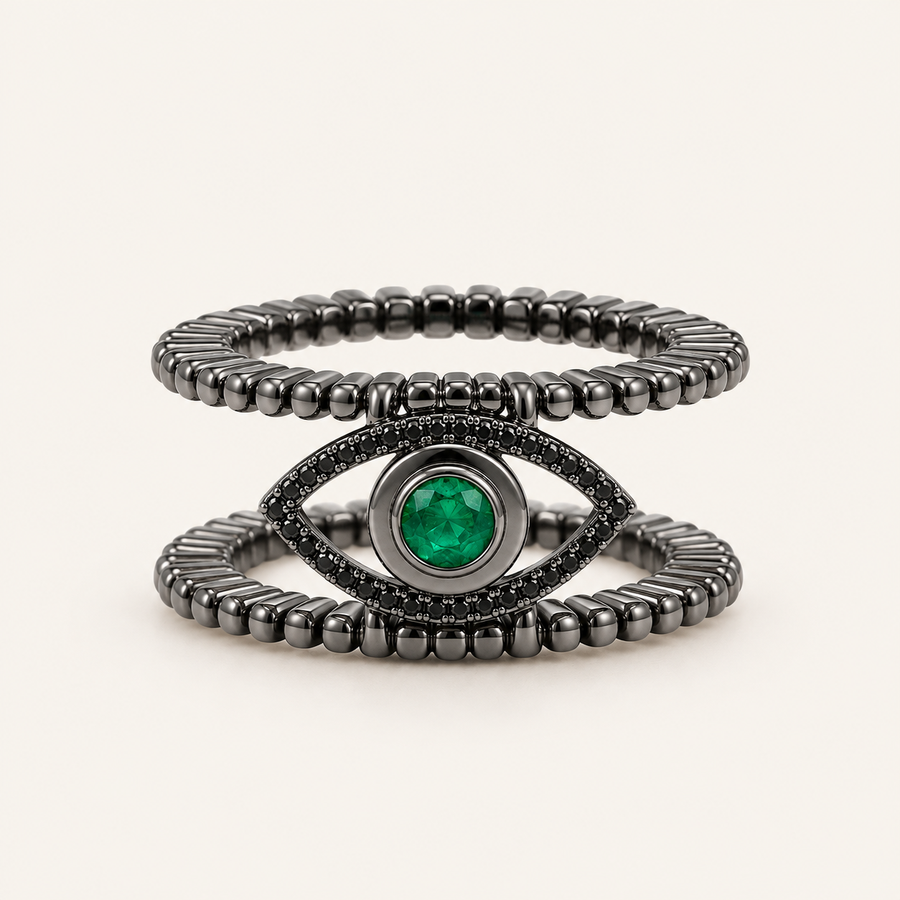 The Tichi Oura Ring Cap — Noir