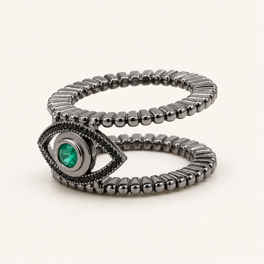 The Tichi Oura Ring Cap — Noir