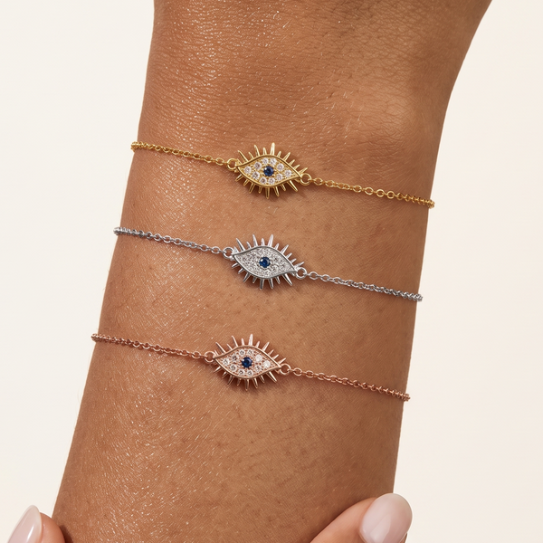 Tichi 'Evil Eye' Bleu Bracelet All Three
