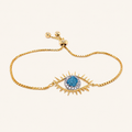 Tichi 'Evil Eye' Blue Slice Diamond Bracelet