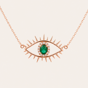 Tichi 'Evil Eye' Choker Emerald Necklace - Psylish