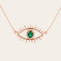 Tichi 'Evil Eye' Choker Emerald Necklace