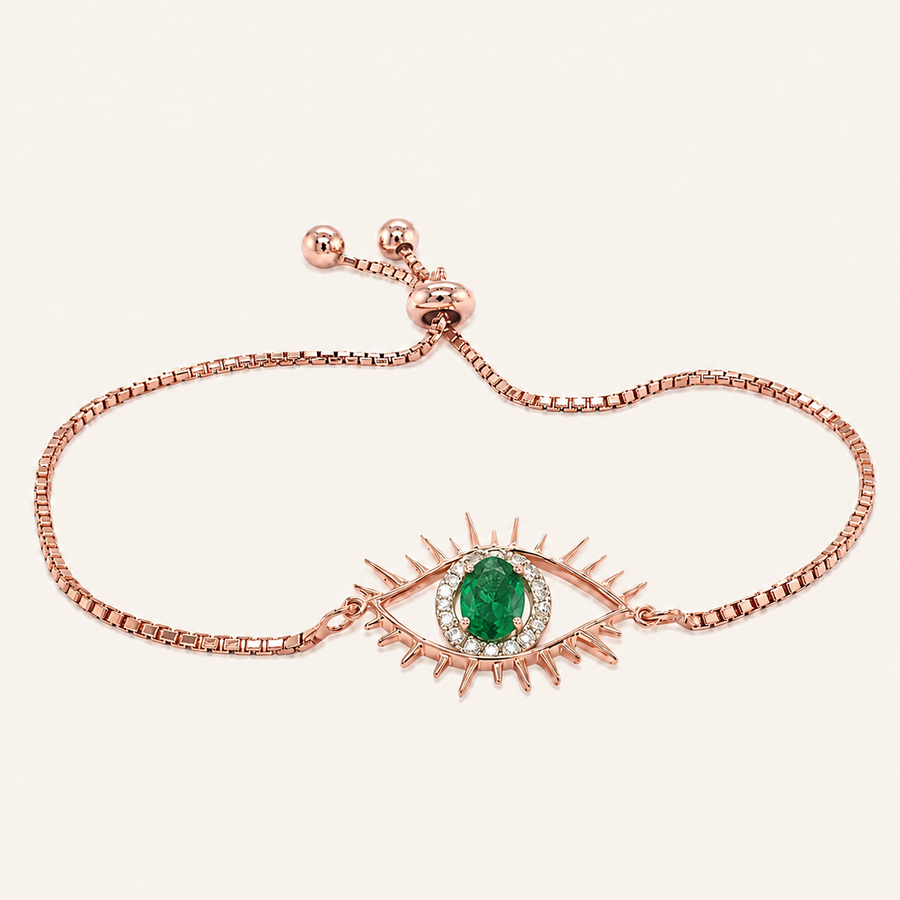 Tichi 'Evil Eye' Emerald Bracelet - Psylish
