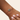 Tichi 'Evil Eye' Emerald Bracelet Rose Gold on wrist