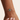 Tichi 'Evil Eye' Emerald Bracelet Rose Gold on wrist