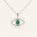 Tichi 'Evil Eye' Emerald Necklace